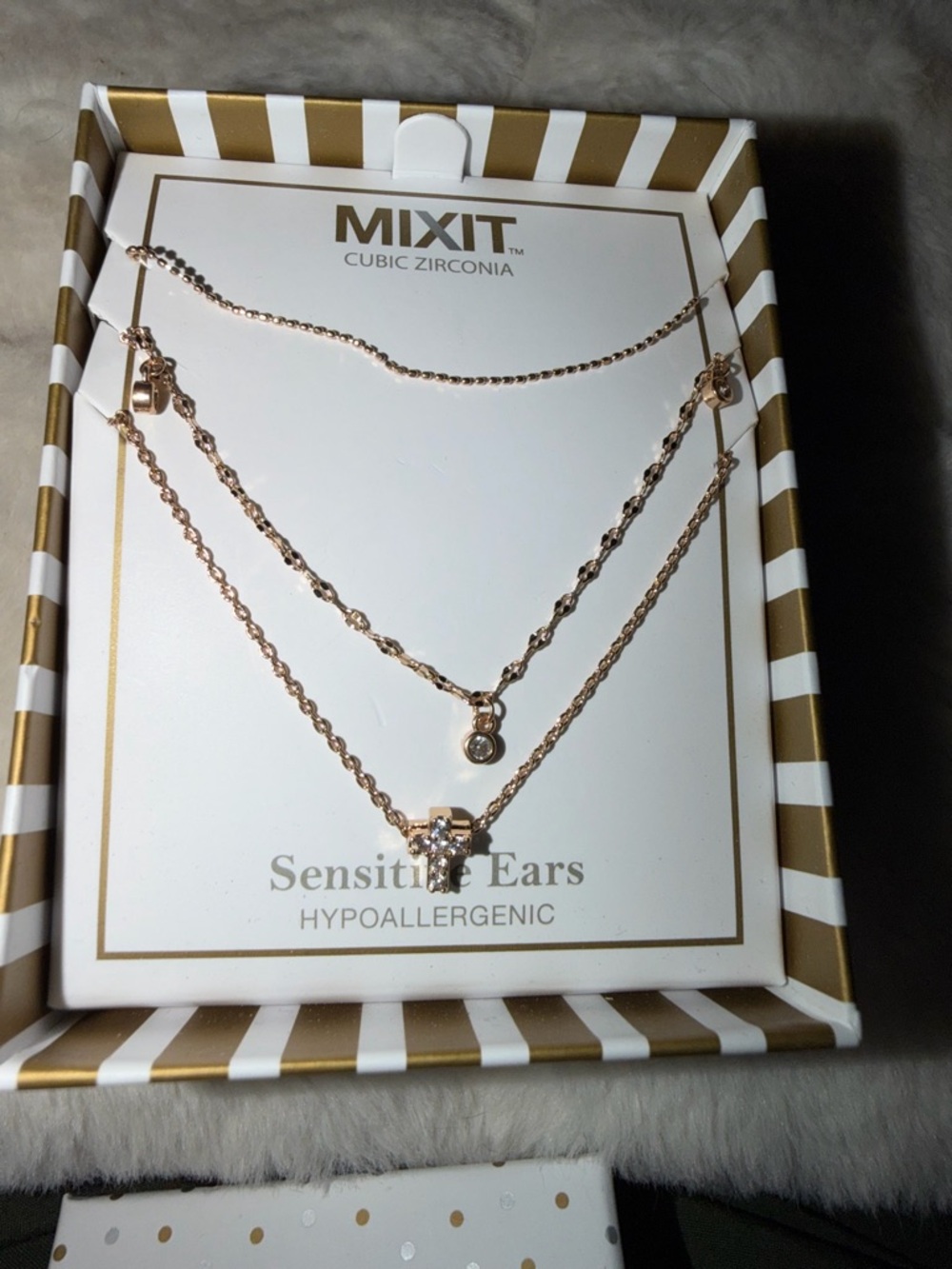 Gold Layered Cubic Zirconia Necklace Set
